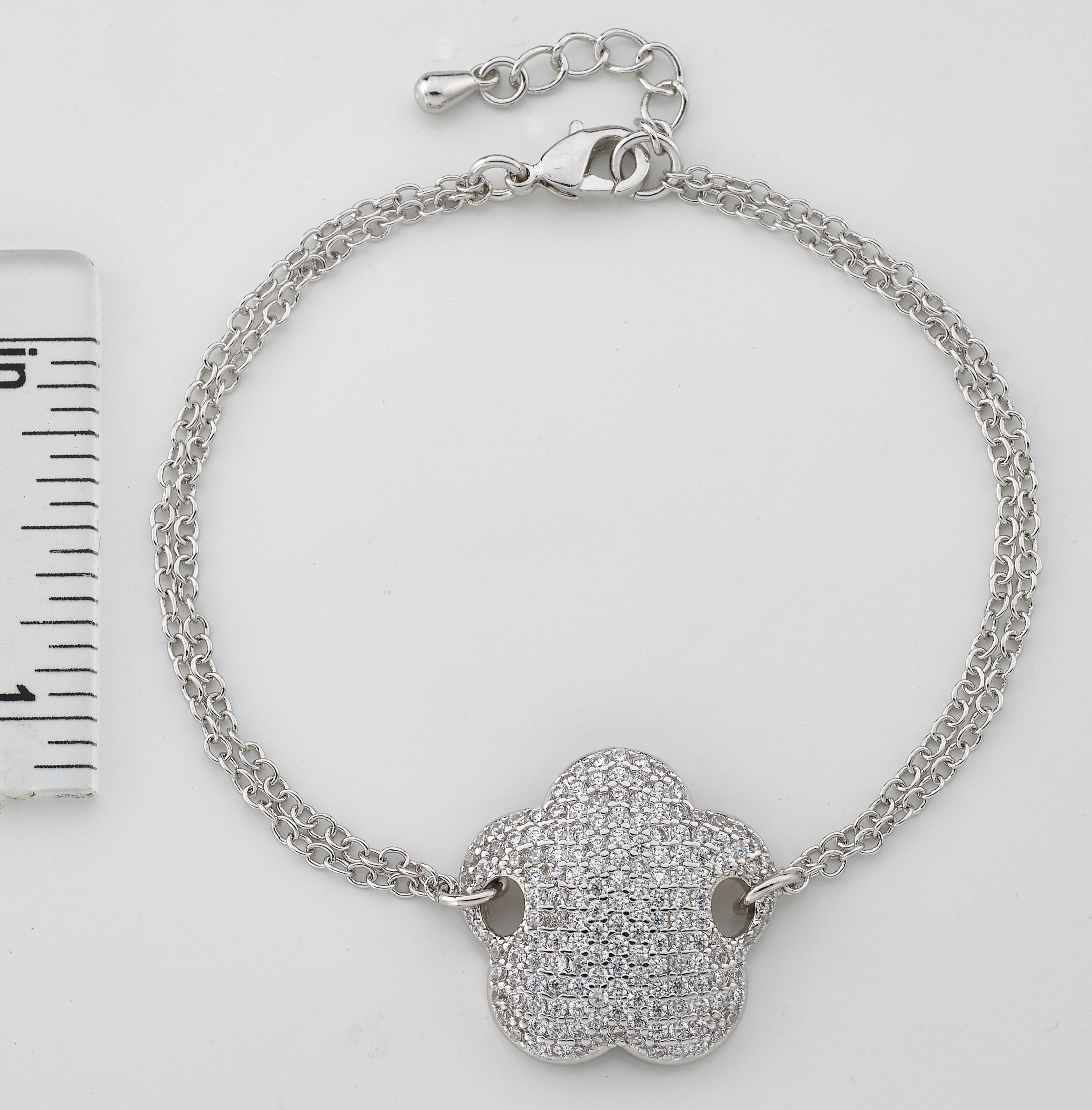 Pave Flower Bracelet