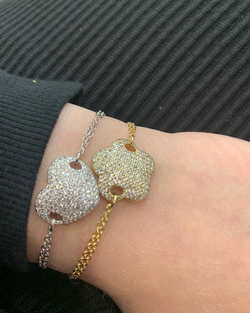 Pave Flower Bracelet