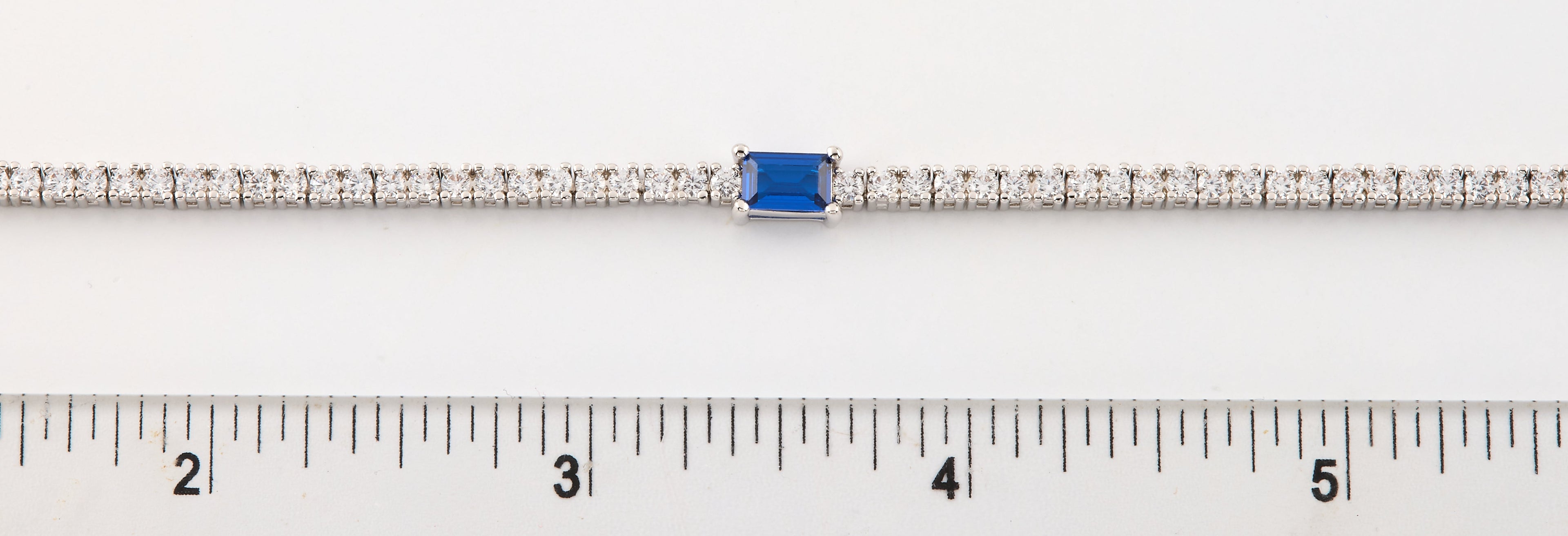 Rhodium Plated Cz Tennis Bracelet