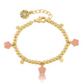 LMTS Classic! Bead & Disc Dangles  Flowers Bracelet