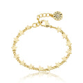 14K Gold Plated Stars On Link  Bracelet