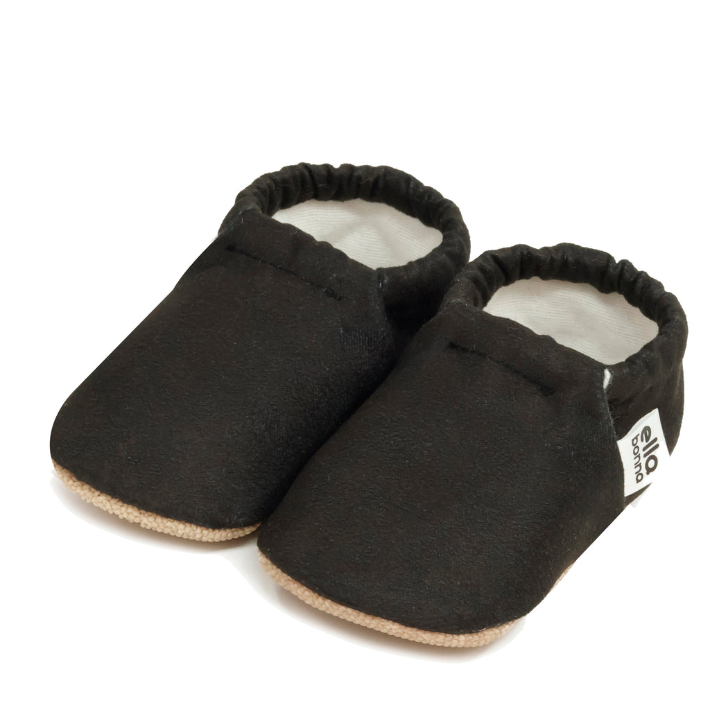 Black Soft Sole Baby Moccasins