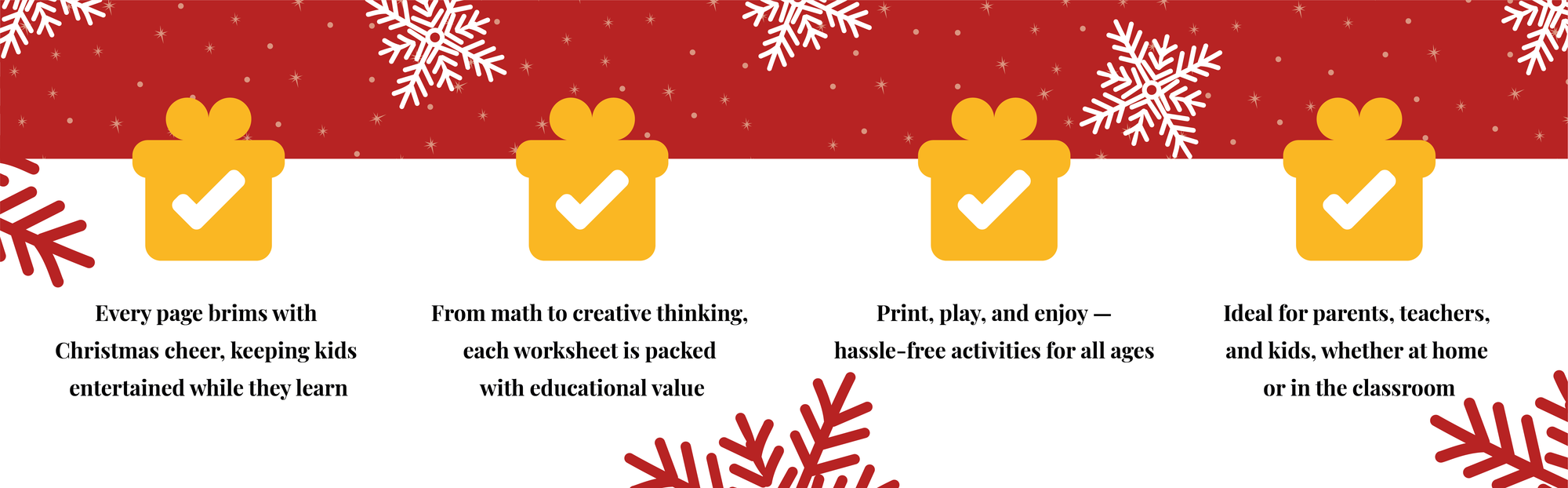 Quality assured Christmas activity set with engaging designs, skill-building exercises, and easy-to-use printable worksheets.