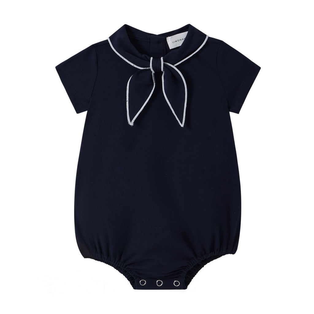 Coastal Navy Girls Romper