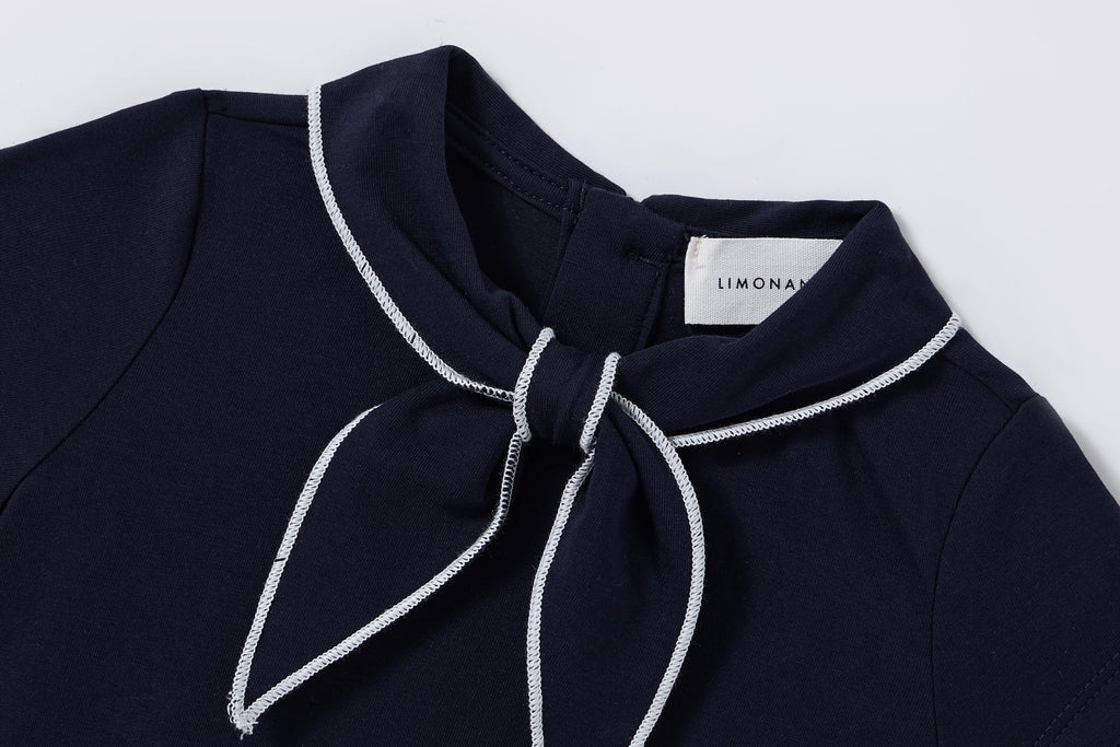 Coastal Navy Girls Romper