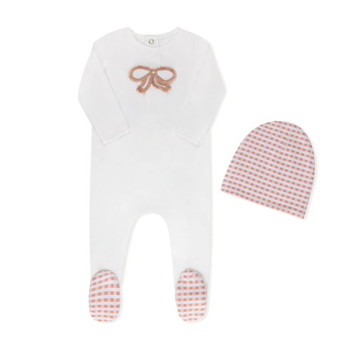 Checked Fringe Layette Set