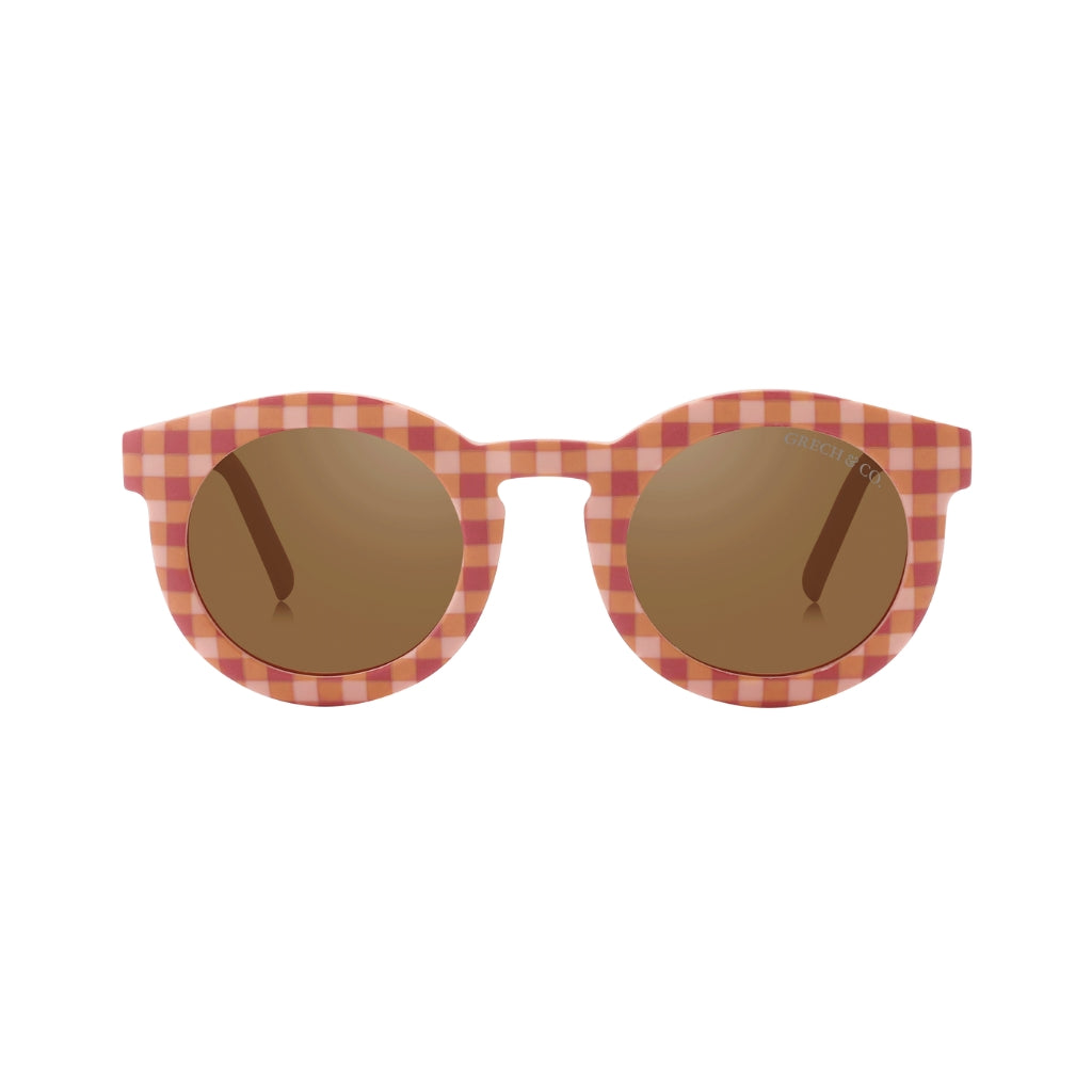 Classic | Sustainable Sunglasses | Plant-Based Bendable Polarized - Adult | 16+ Y |  Sunset Gingham
