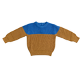 Colorblock Knit Sweater in Camel by Babysprouts