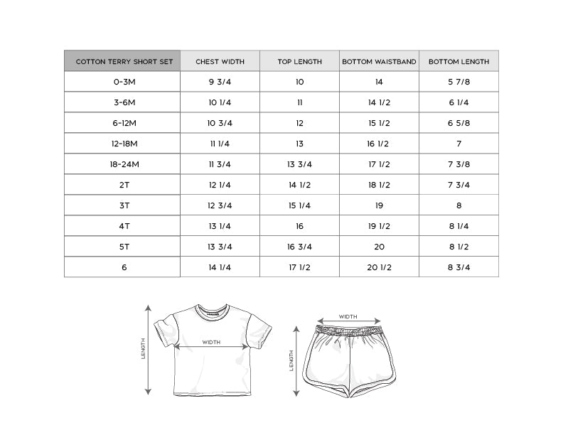 Short Sleeve Cotton Terry Set