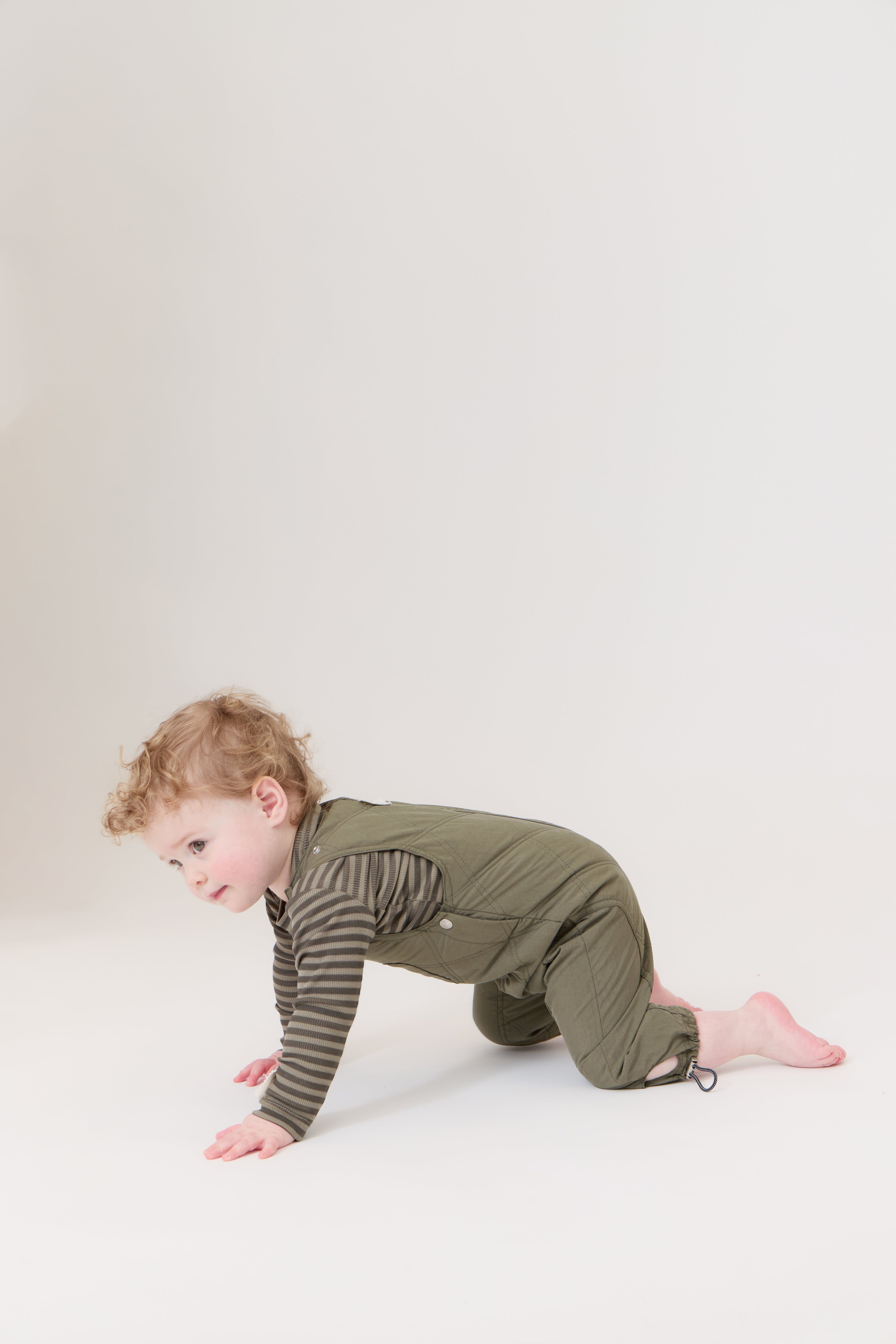 Teddi Quilted Overalls - Green