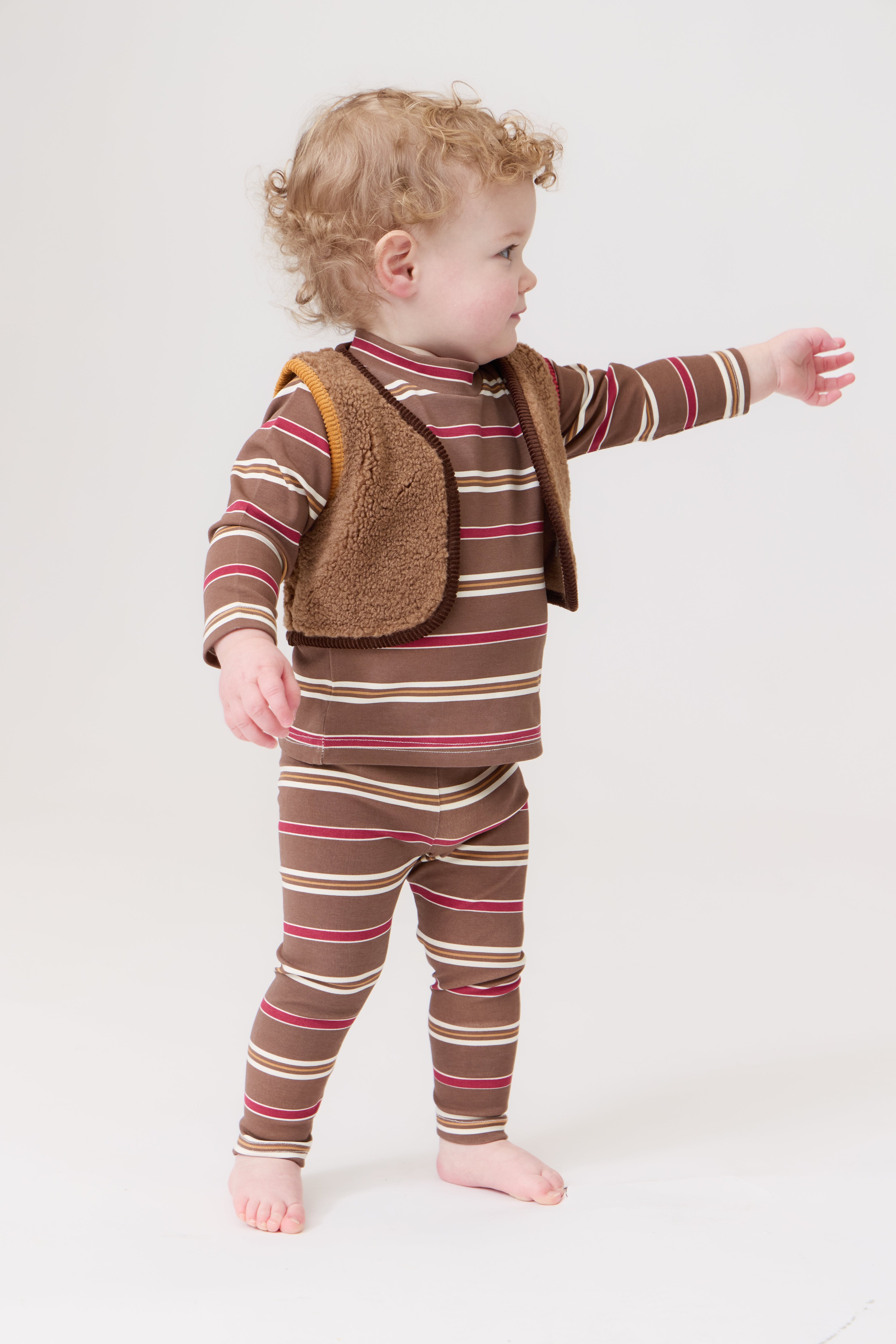 Ella Stripe Set - Tan