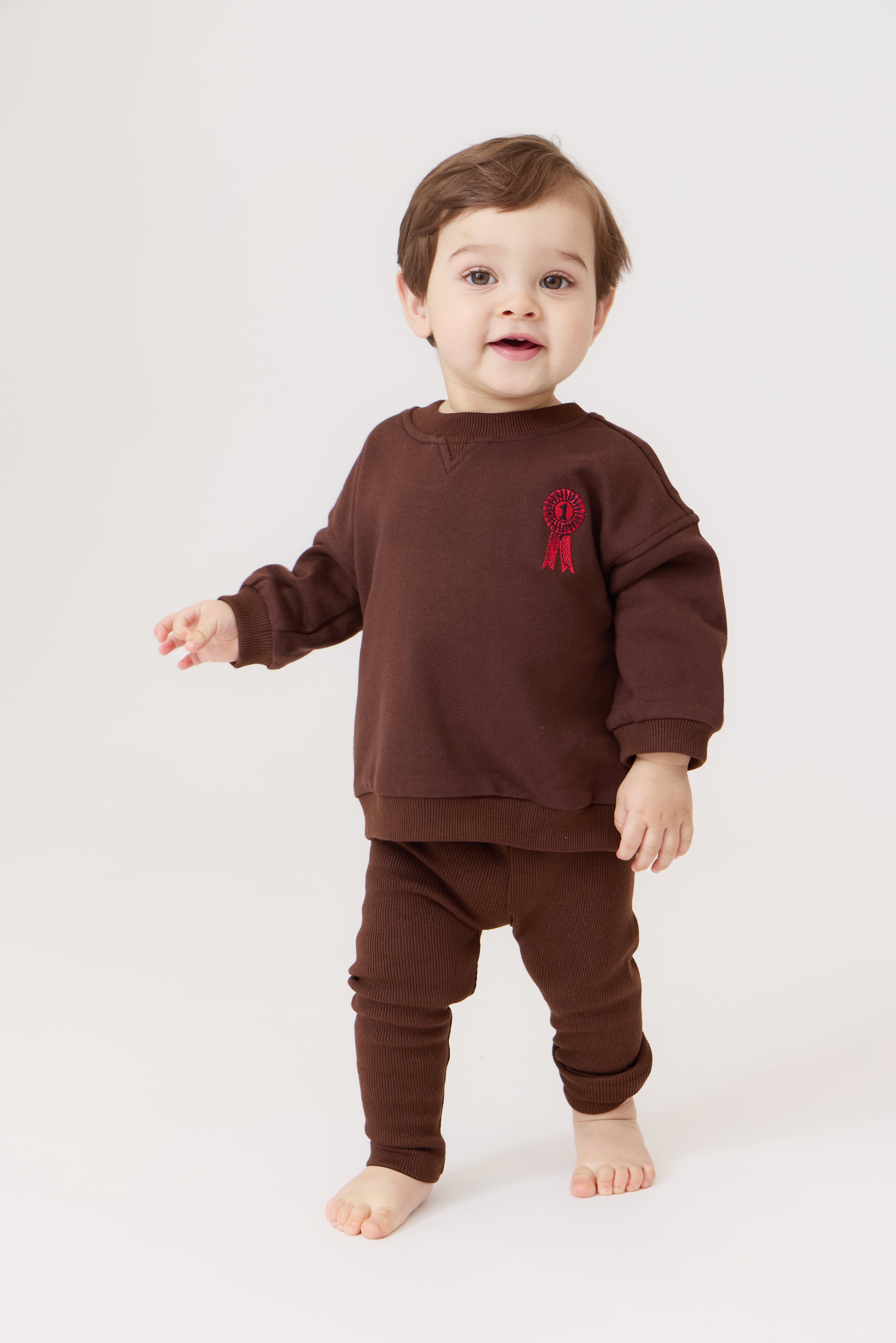 Polo Club Legging Set - Chocolate
