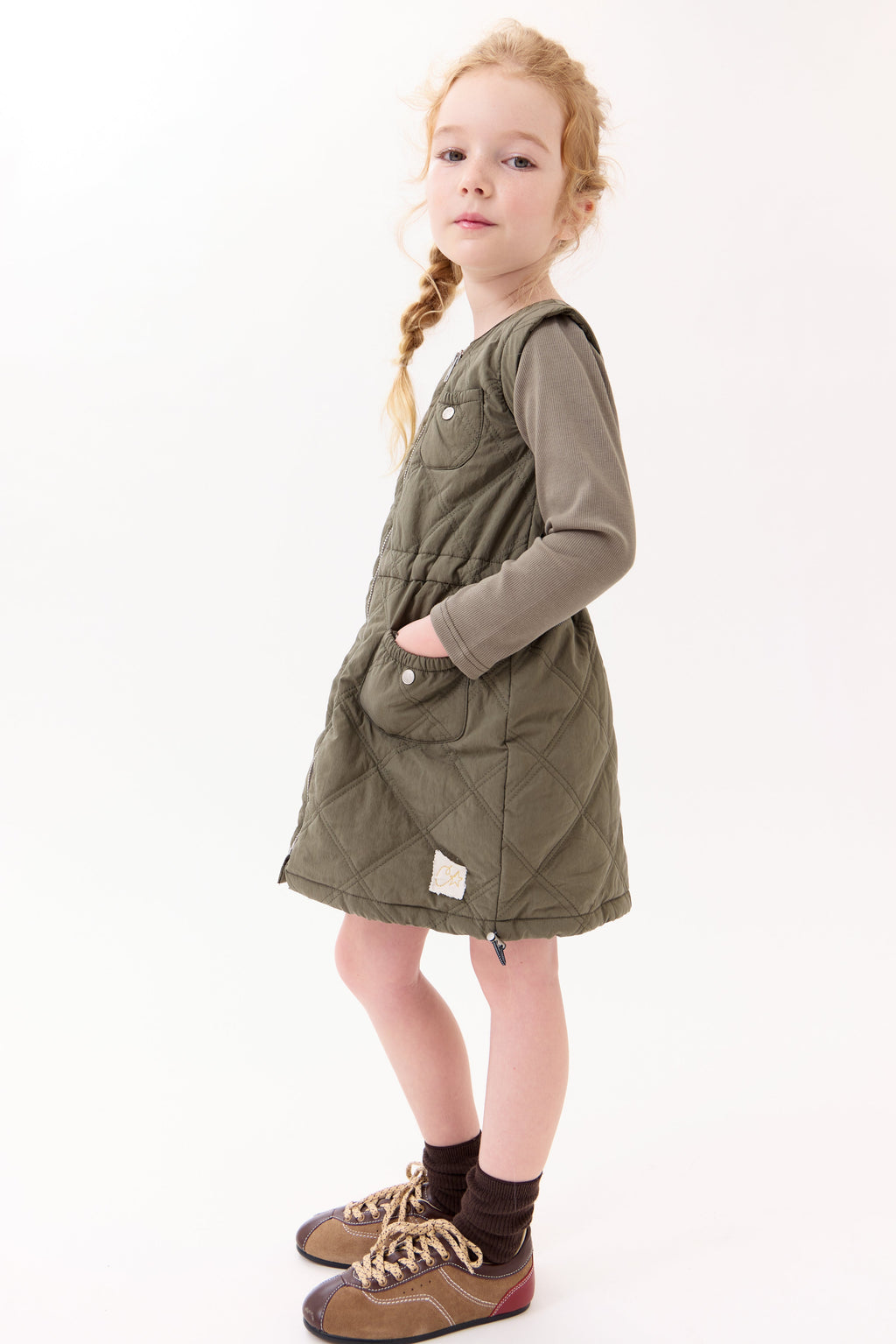 Lyla Quilted Dress - Green