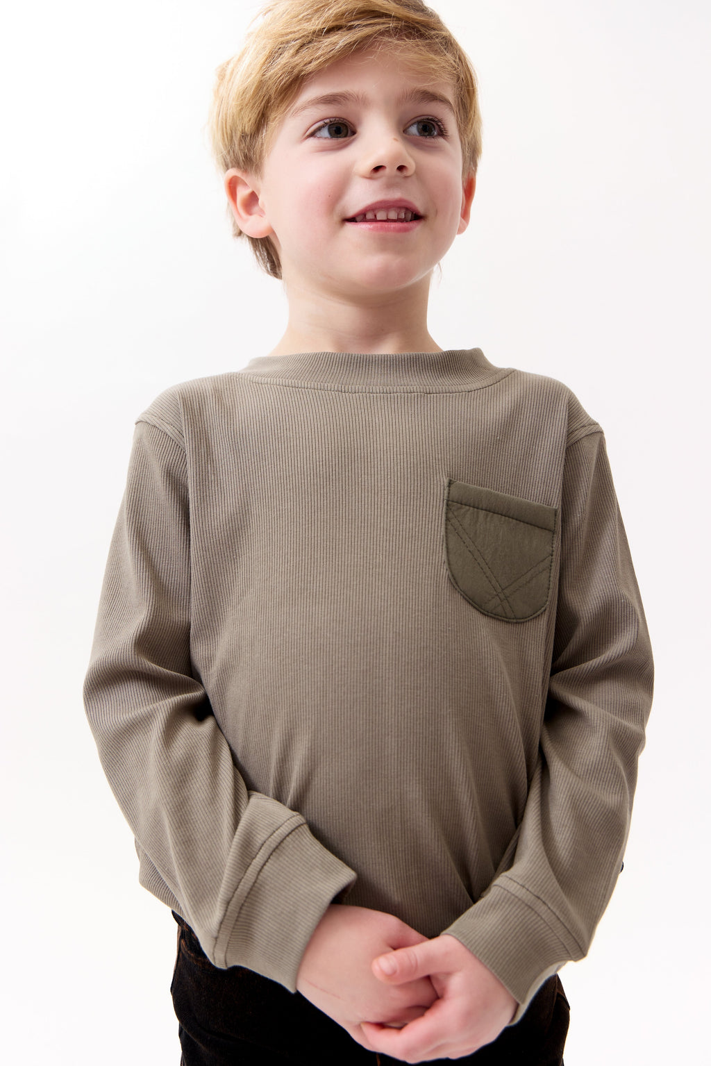 Teddi Ribbed Sweatshirt - Green