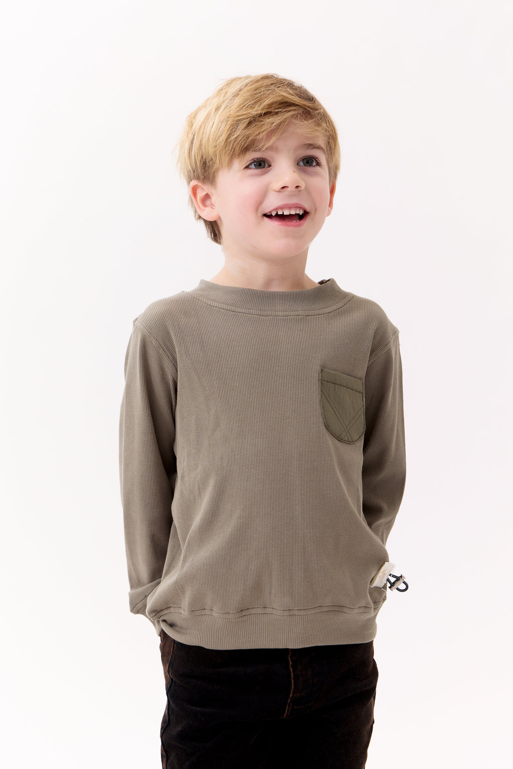 Teddi Ribbed Sweatshirt - Green