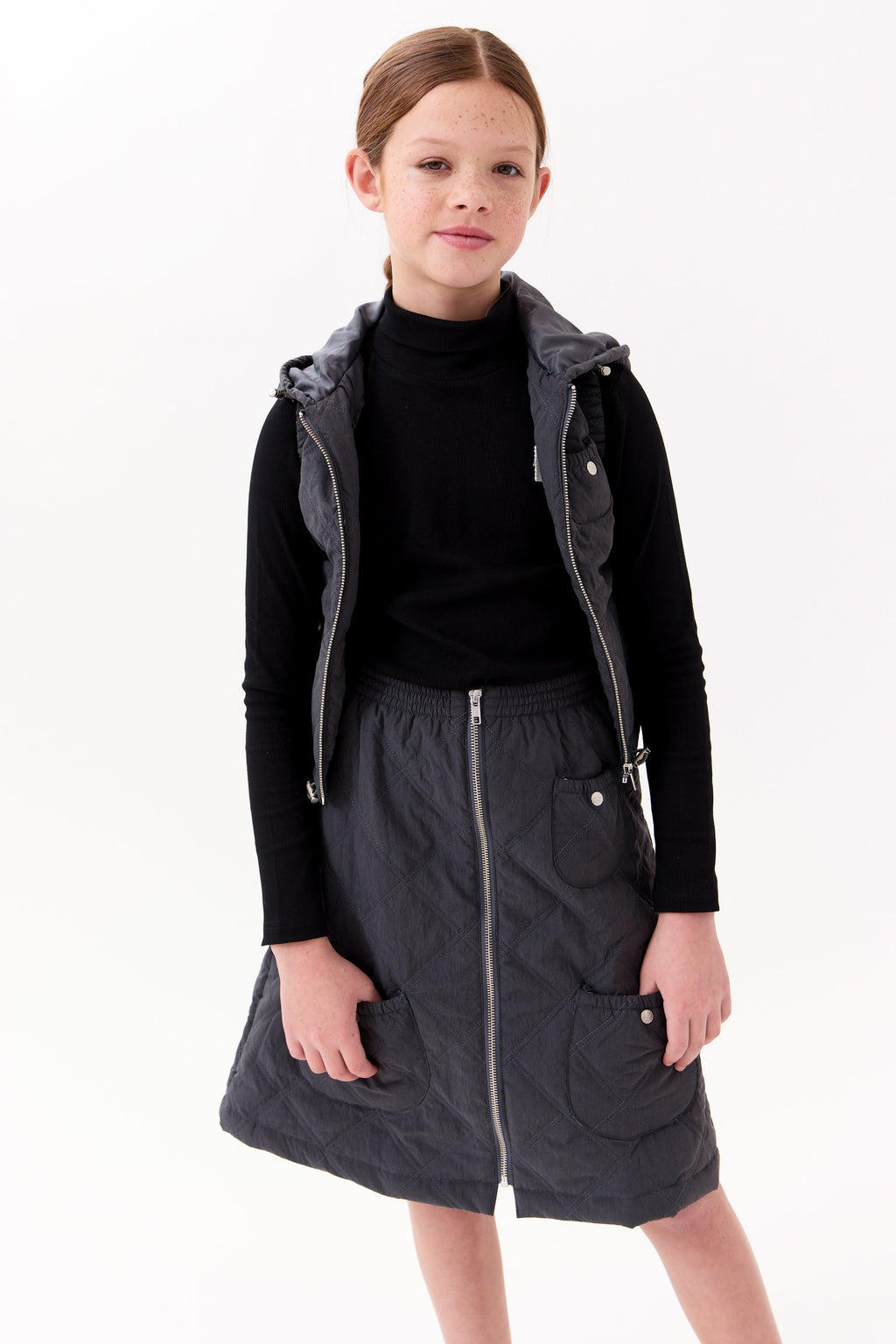 Lyla Quilted Skirt - Black