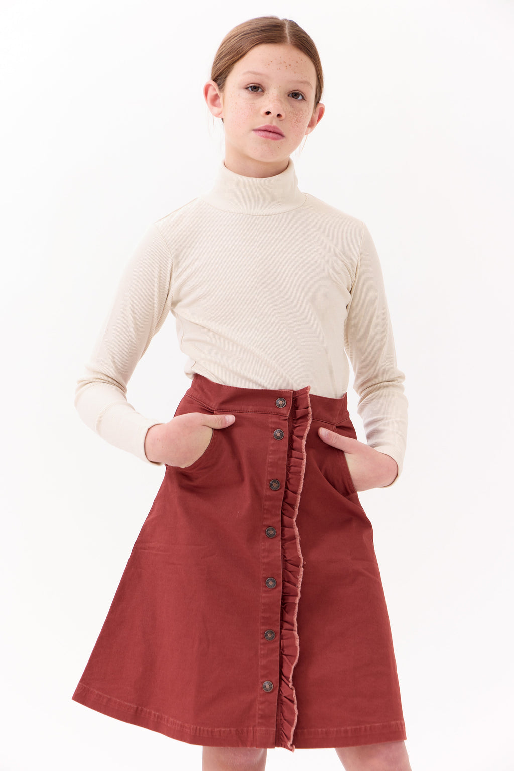 Nina Ruffled Skirt - Terracotta