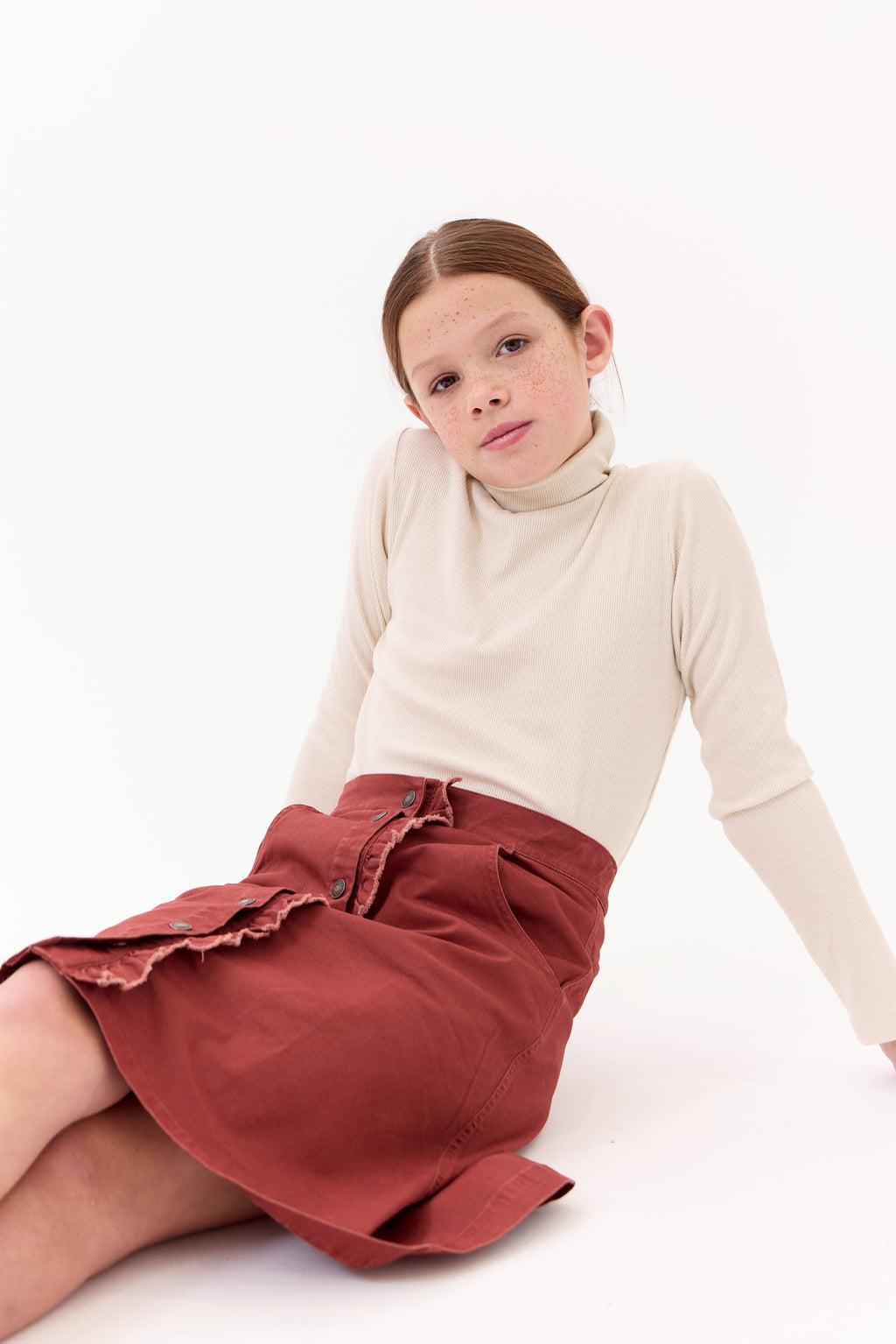 Nina Ruffled Skirt - Terracotta