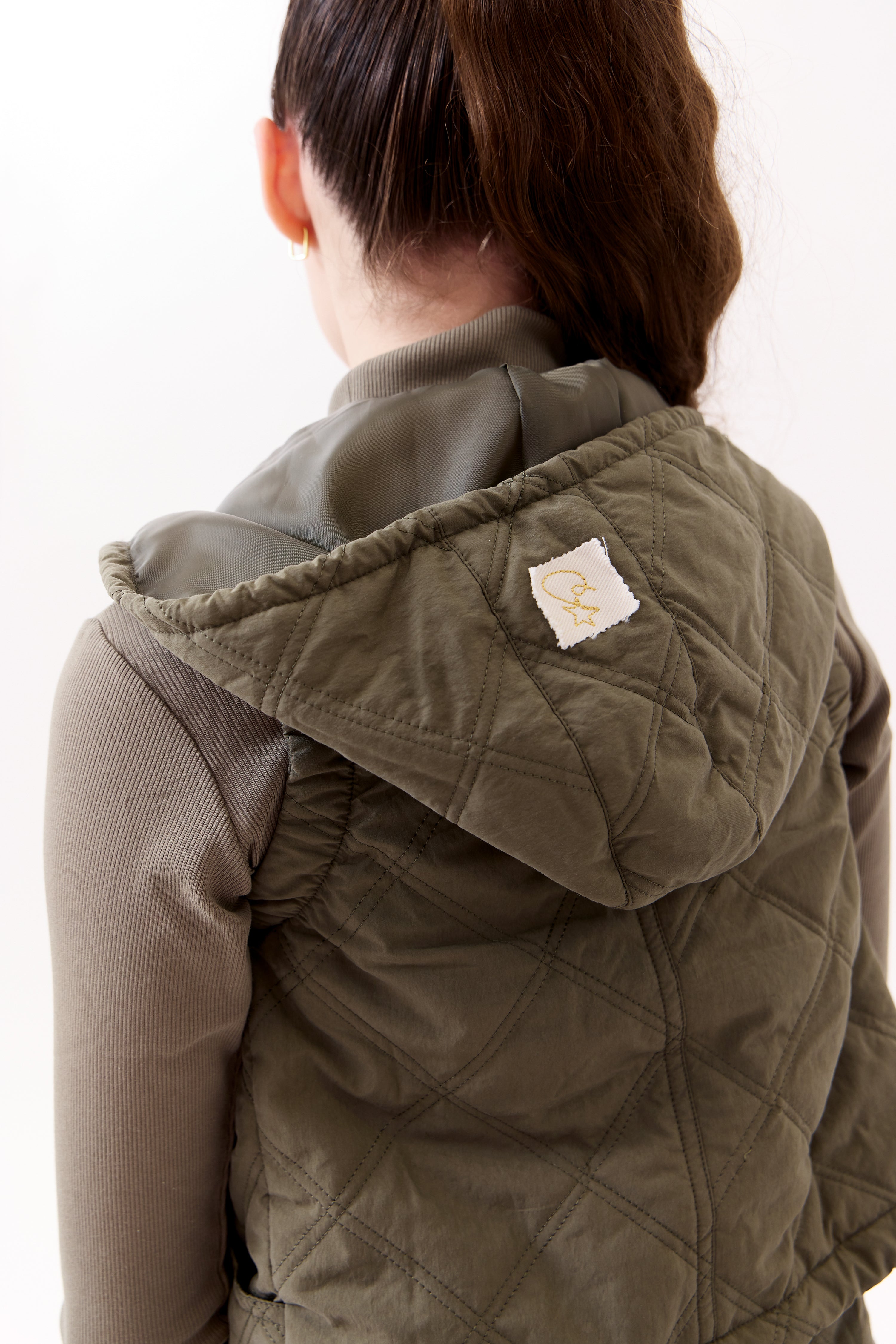 Lyla Quilted Vest - Green