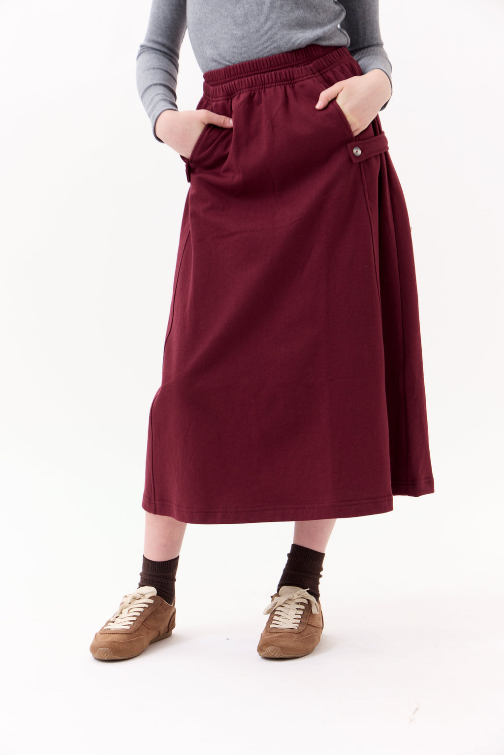 Stella Maxi Skirt - Merlot