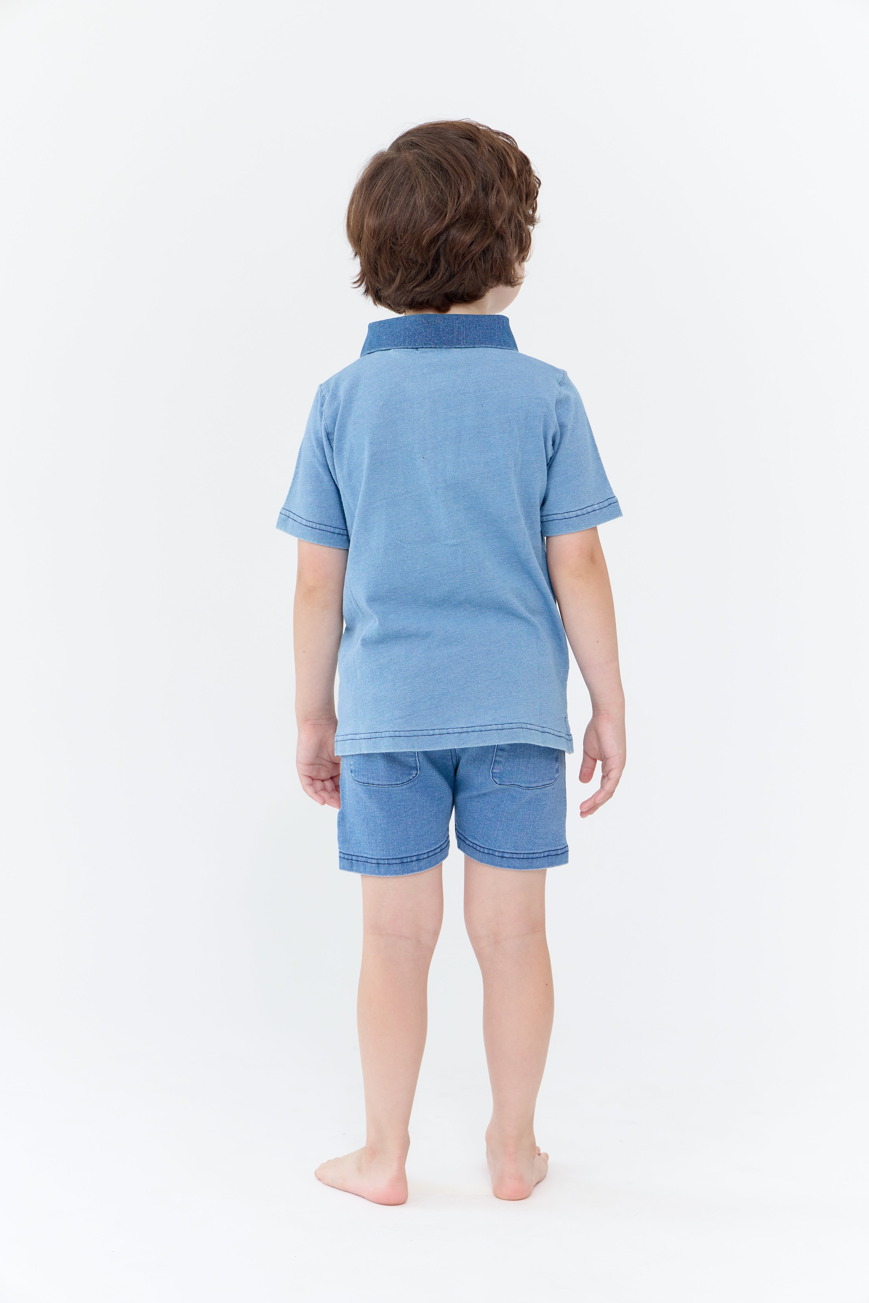 Benny Zipper Polo - Light Blue