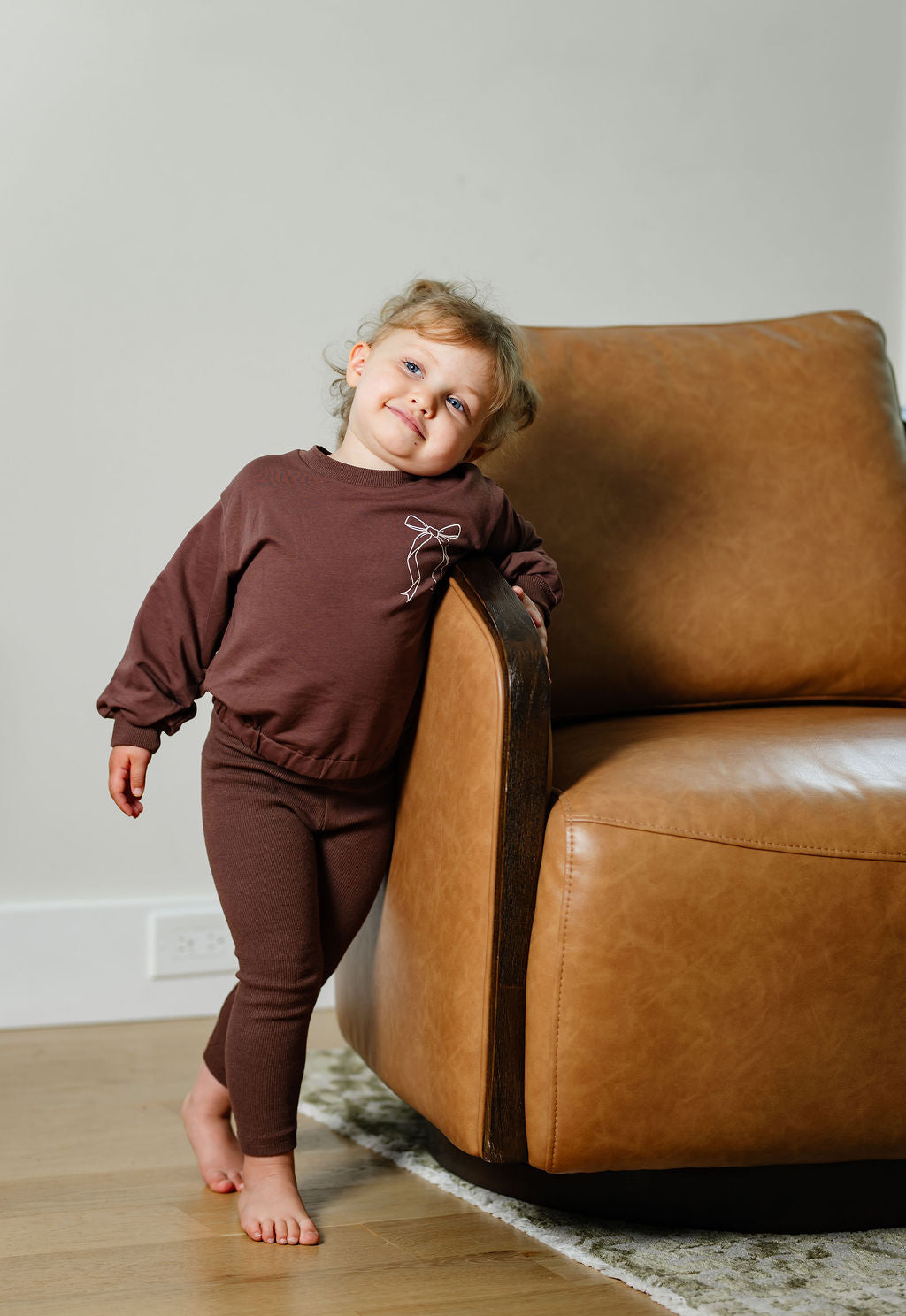Bow Sweatsuit-Rosy Brown