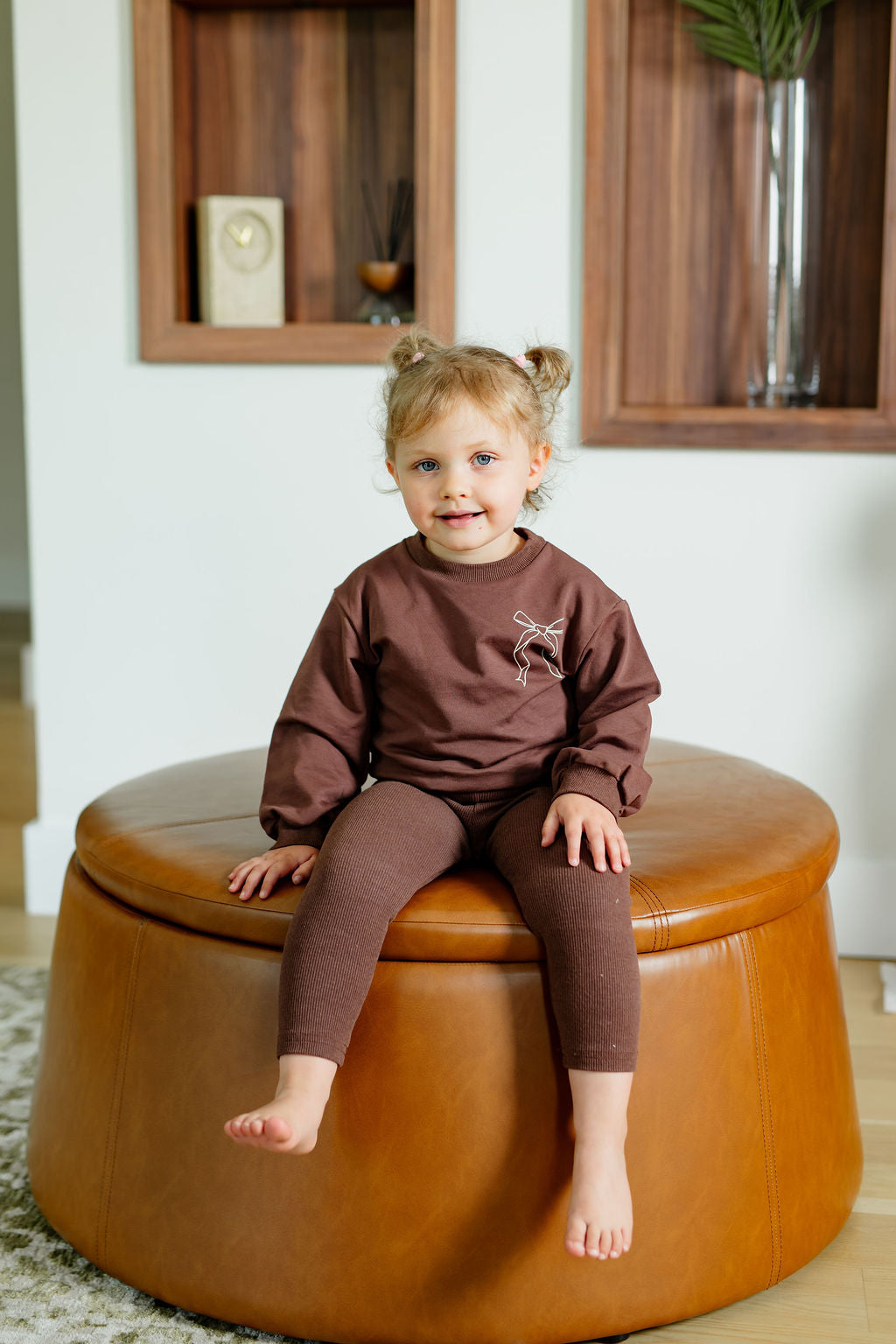 Bow Sweatsuit-Rosy Brown