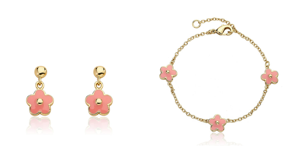 Enamel Flower Bracelet
