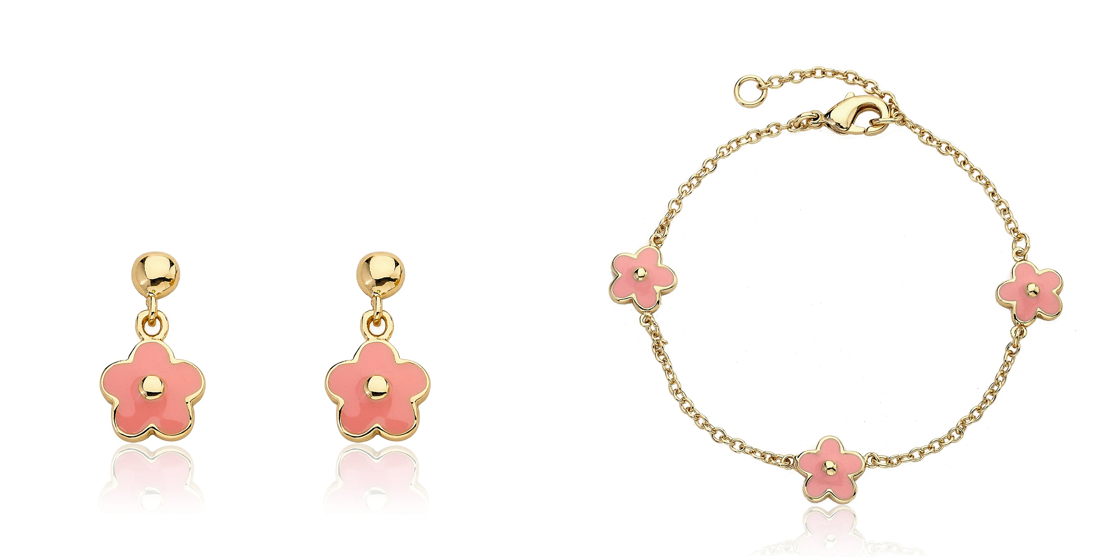 Enamel Flower Bracelet