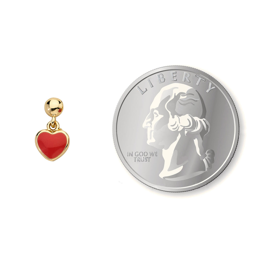 Enamel Heart Dangle Earring