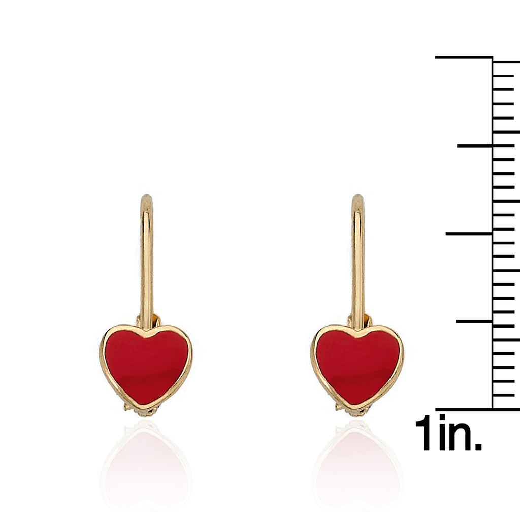 Enamel Heart Earring