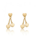 Gold Heart Lariat Earring