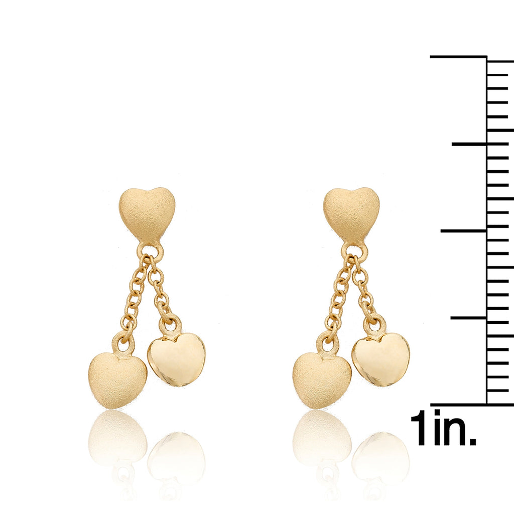 Gold Heart Lariat Earring