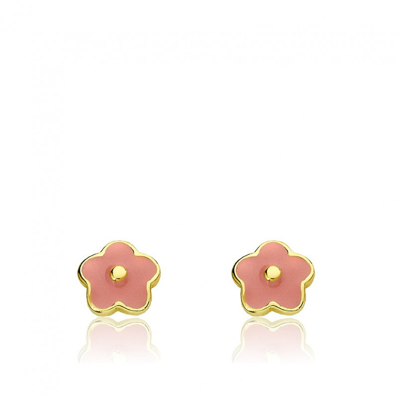 Enamel Flower Stud Earring