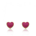 Enamel Heart Stud Earring