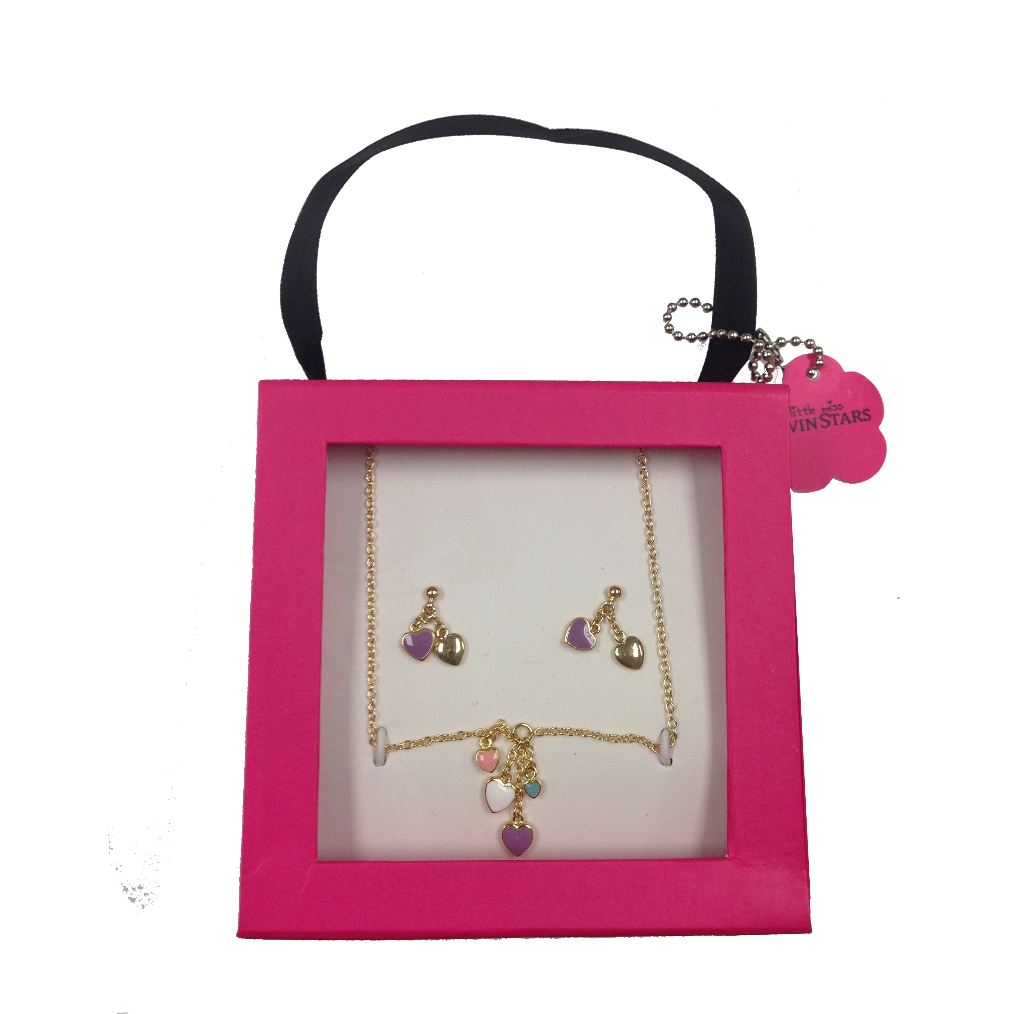 Heart Cluster Dangle Necklace