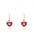 Enamel Double Love Earring