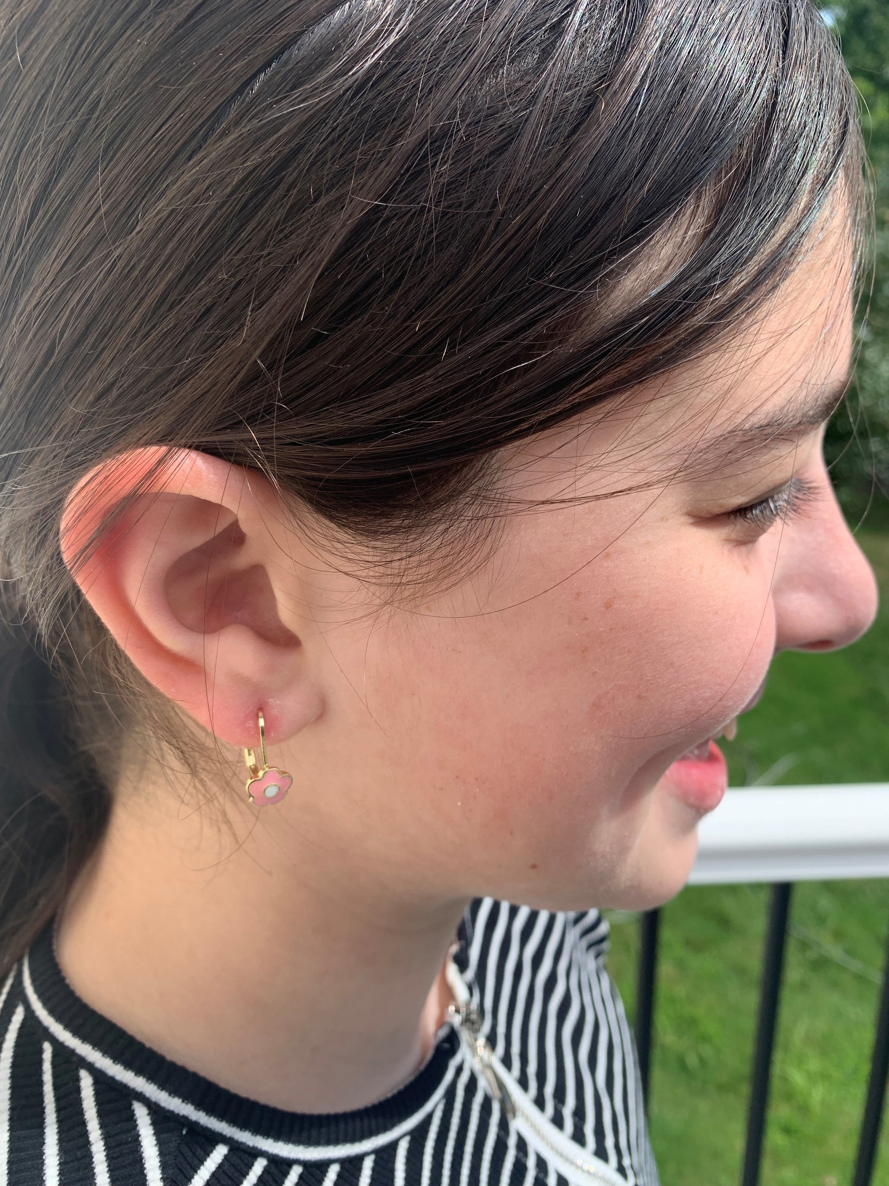 Enamel Flower Earring