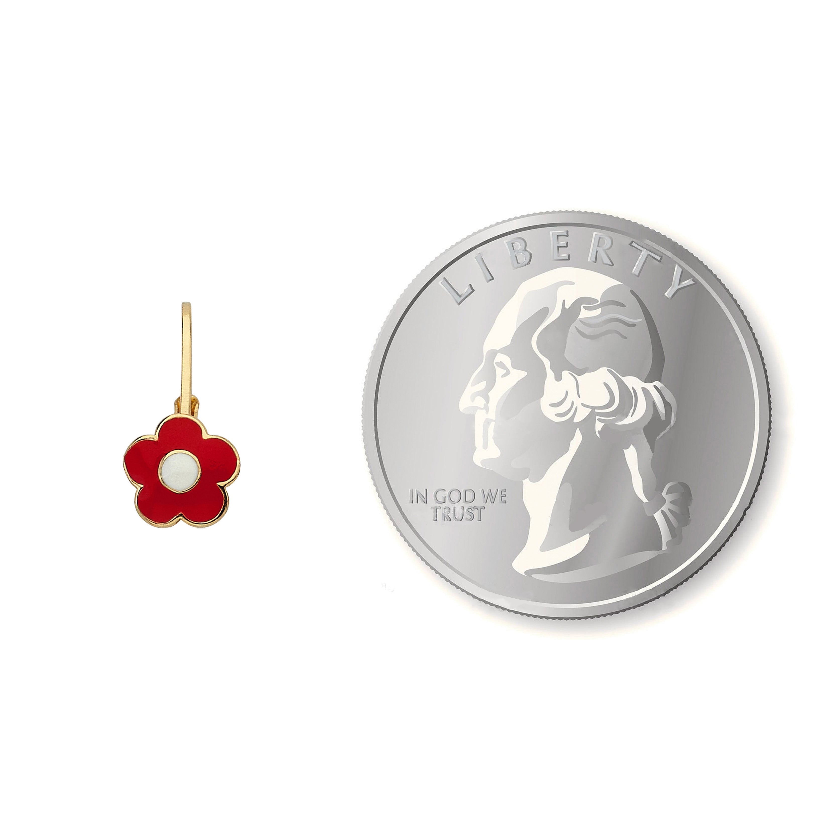 Enamel Flower Earring