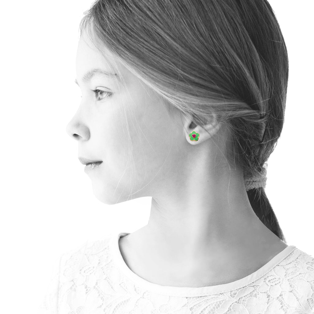 Flower & Heart Stud Earring