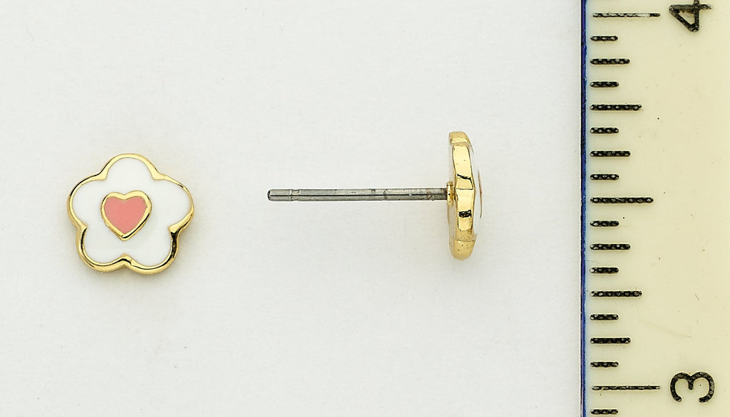 Flower & Heart Stud Earring