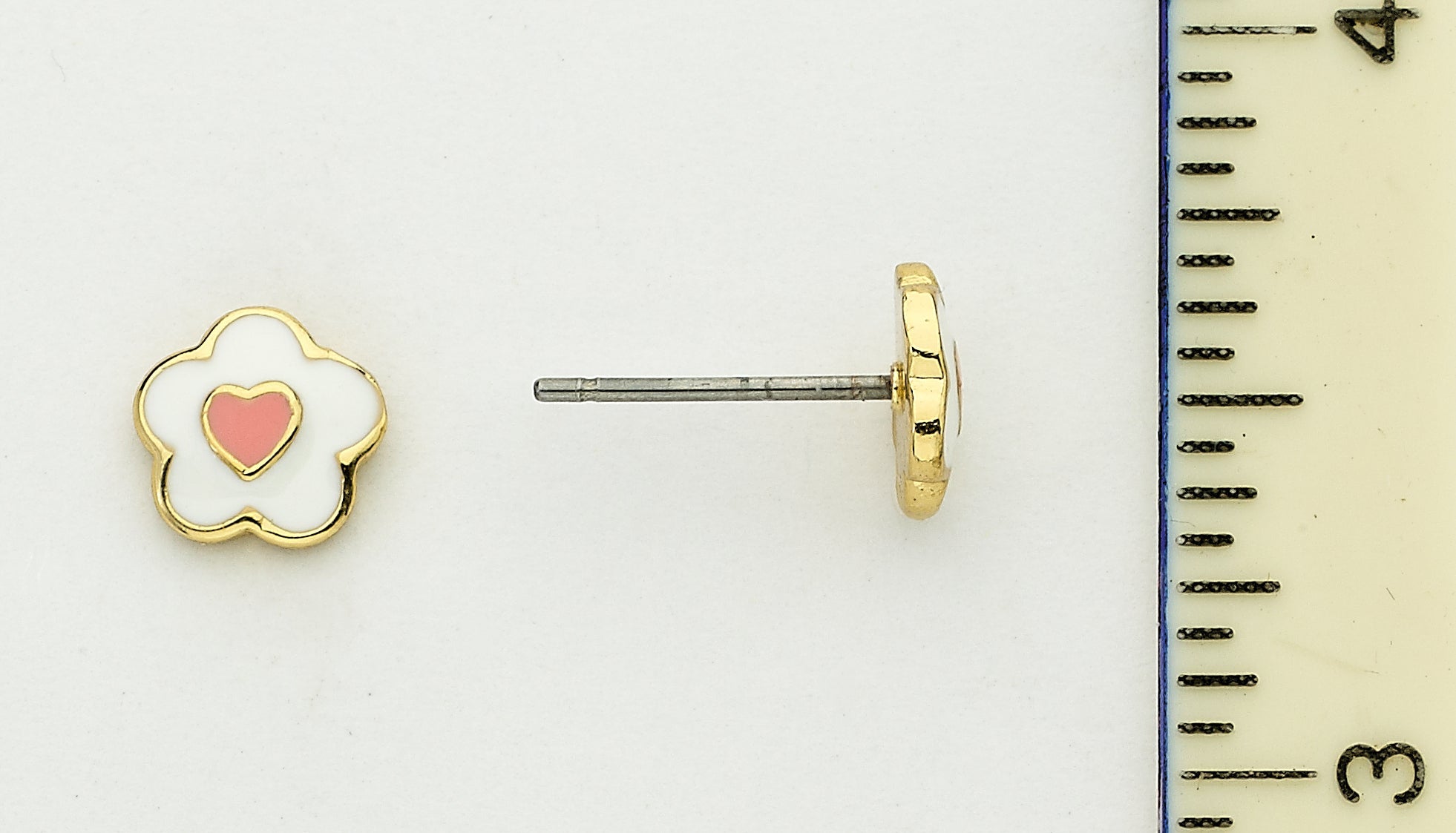 Flower & Heart Stud Earring
