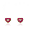 Enamel Heart Stud Earring