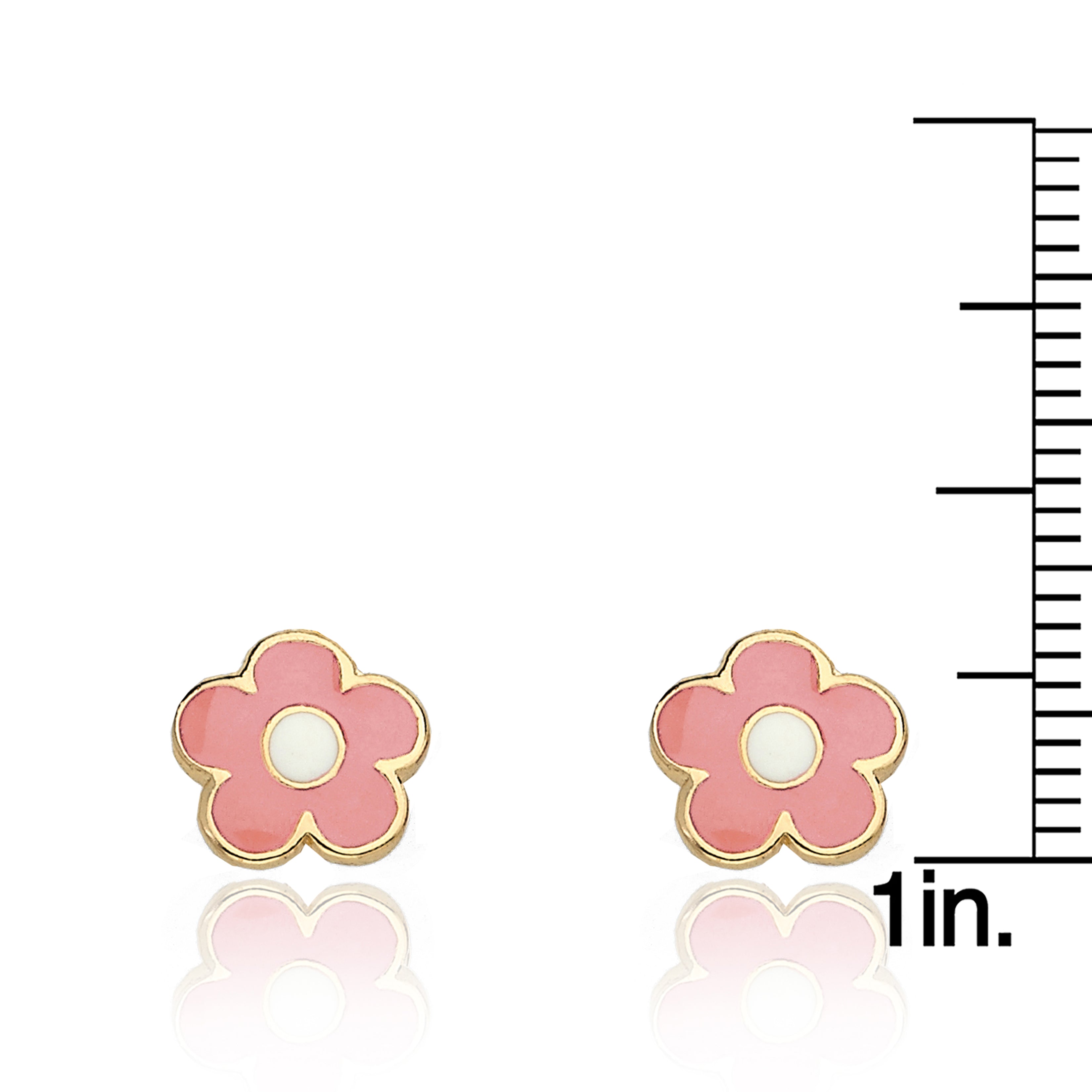 Enamel Flower Stud Earring