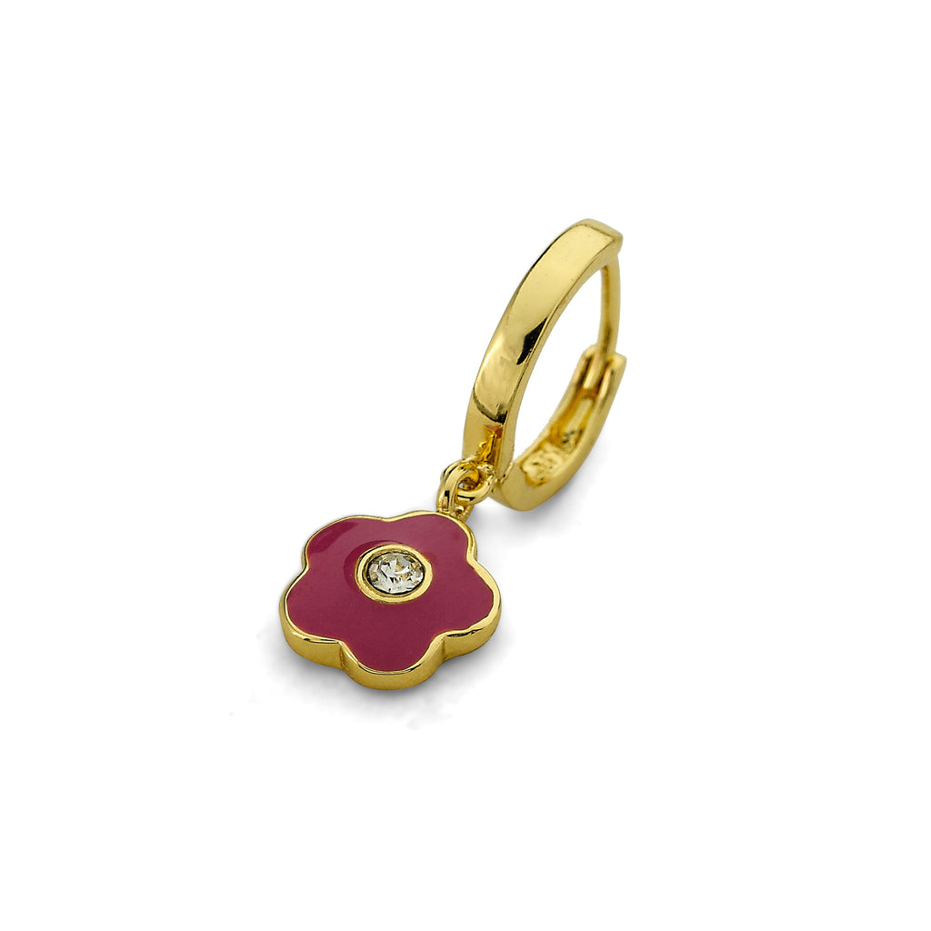 Flower Huggy Earring