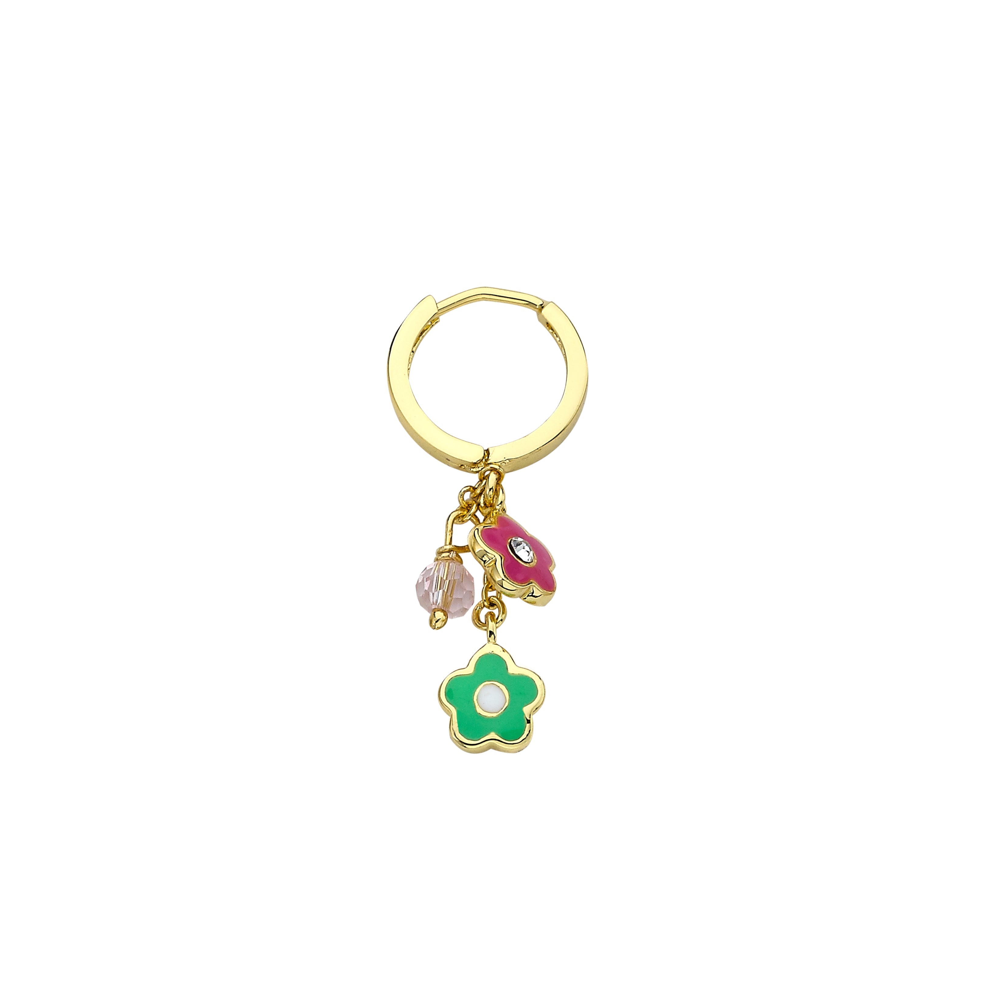 Cluster Dangle Flower Earring