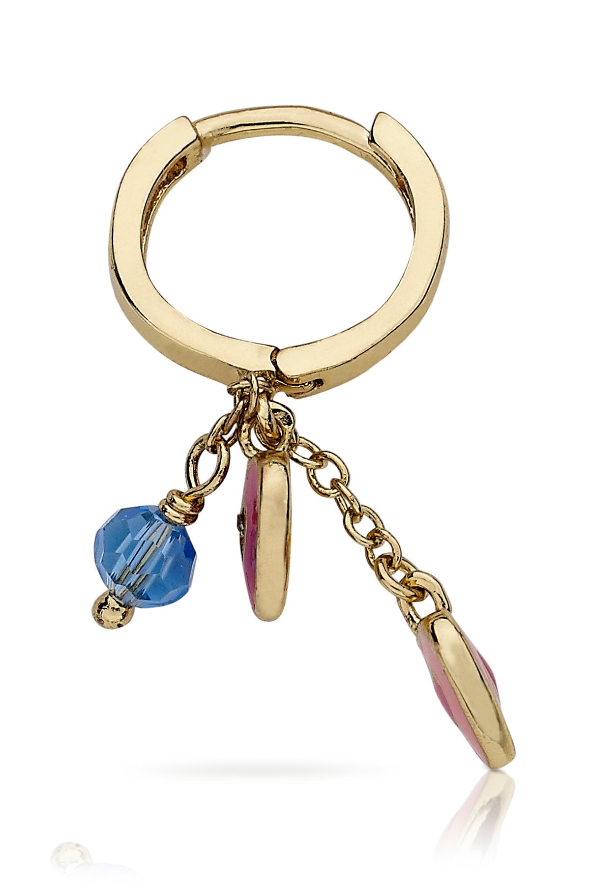 Cluster Dangle Heart Earring
