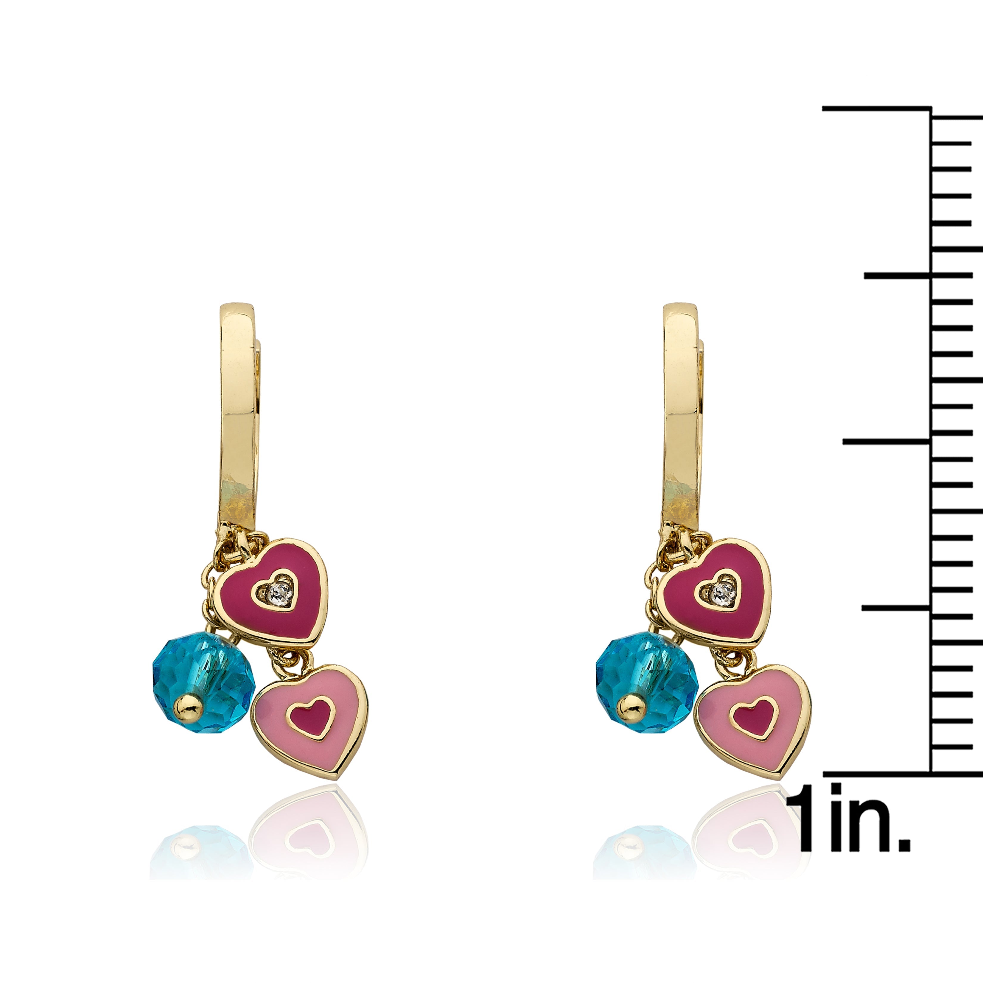 Cluster Dangle Heart Earring