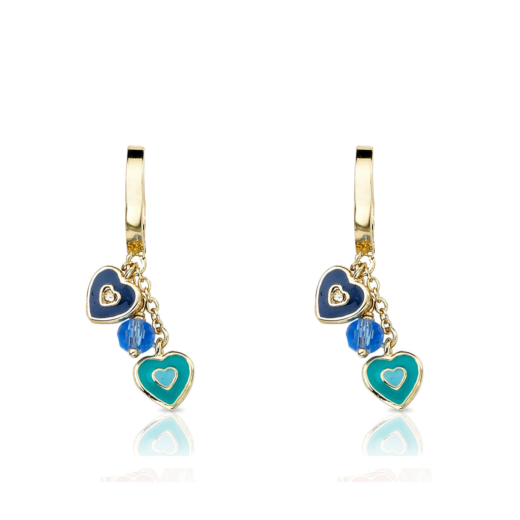 Cluster Dangle Heart Earring