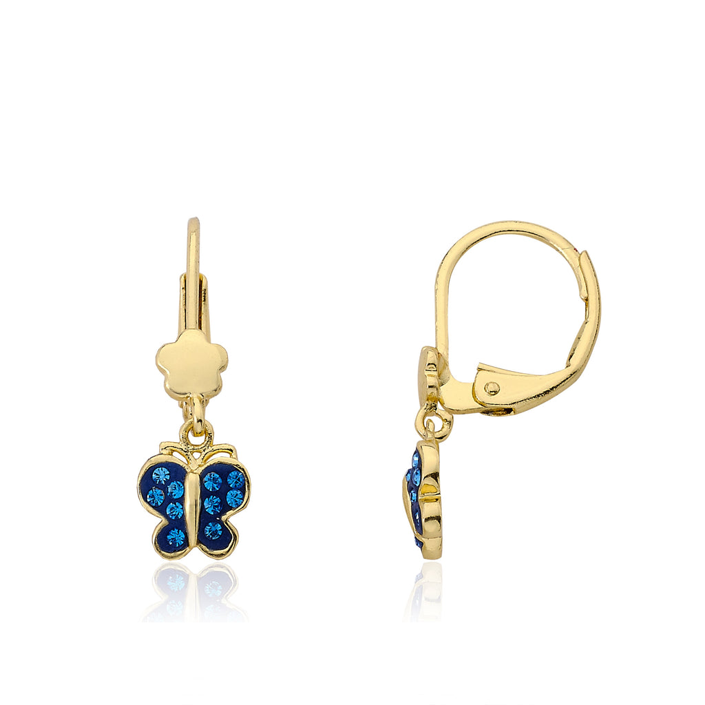 Crystal Butterfly Dangle Earring